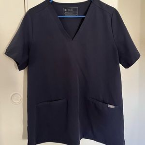 Figs Quiet Navy Scrub Top